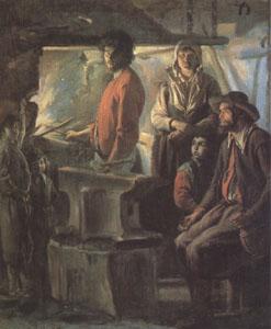 Louis Le Nain A Farrier in His Forge (mk05) Sweden oil painting art